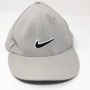 Nike Dri-Fit Ball Cap 643 Grey Black Swoosh